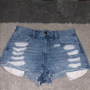 High Rise Jean Shorts